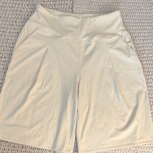Women's High-Waist Cream Shorts